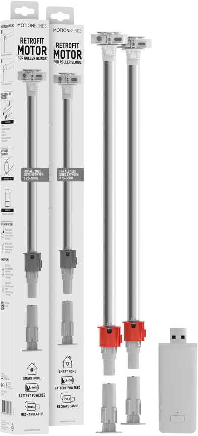 Motionblinds Retrofit Kit de Démarrage Lot de 2 Store d'Intérieur Moteur + Bridge Main Image