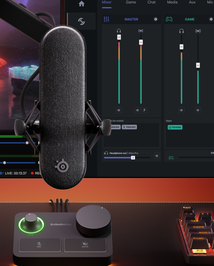 SteelSeries Alias Pro Microphone produit à l'usage