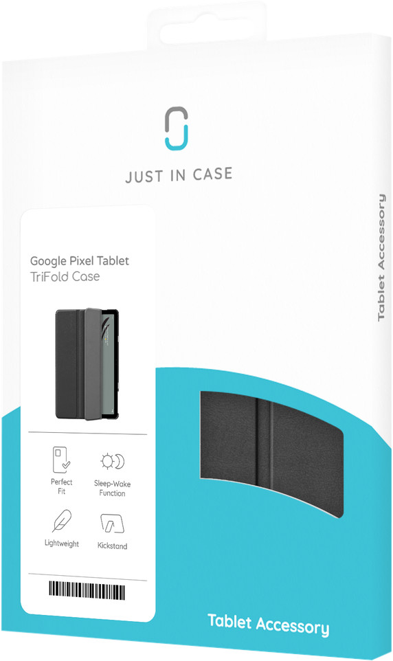 Just in Case Smart Tri-Fold Google Pixel Tablet Book Case Noir null