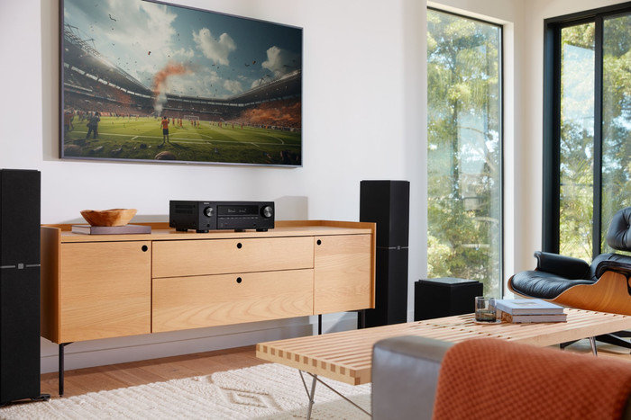 Polk Audio Monitor XT20 Speaker Set + Denon AVR-X1800H Receiver product in gebruik