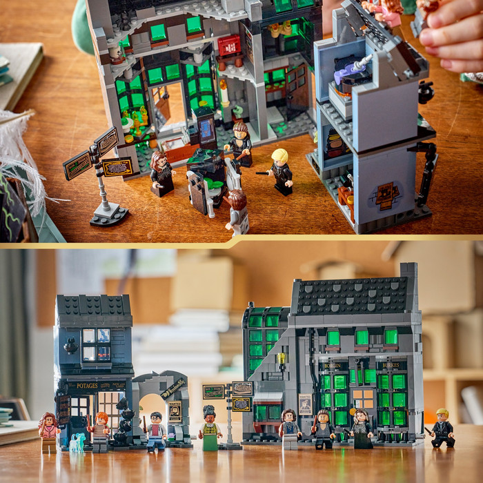 LEGO Harry Potter Verdonkeremaansteeg Tovenaarswinkels 76471 product in gebruik