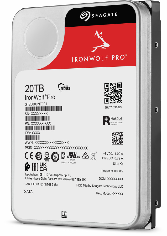 Seagate IronWolf Pro 20 To arrière