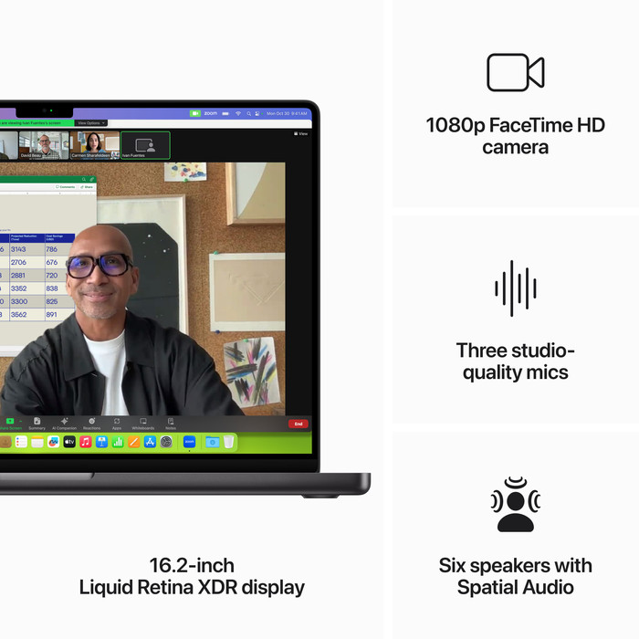 Apple MacBook Pro 16" (2023) M3 Max (CPU 16 Cœurs/GPU 40 Cœurs) 64 Go/2 To Noir Sidéral AZERTY visuel fournisseur