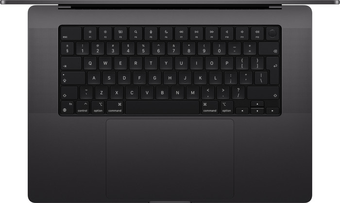 Apple MacBook Pro 16" (2023) M3 Max (CPU 16 Cœurs/GPU 40 Cœurs) 64 Go/2 To Noir Sidéral AZERTY dessus