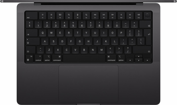 Apple MacBook Pro 14 inches (2023) M3 Pro (12-core CPU/18-core GPU) 18GB/1TB Space Black AZERTY top