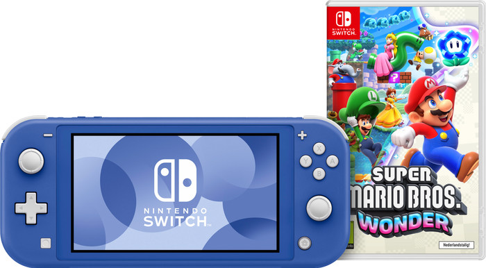 Nintendo Switch Lite Bleu + Super Mario Bros. Wonder Main Image
