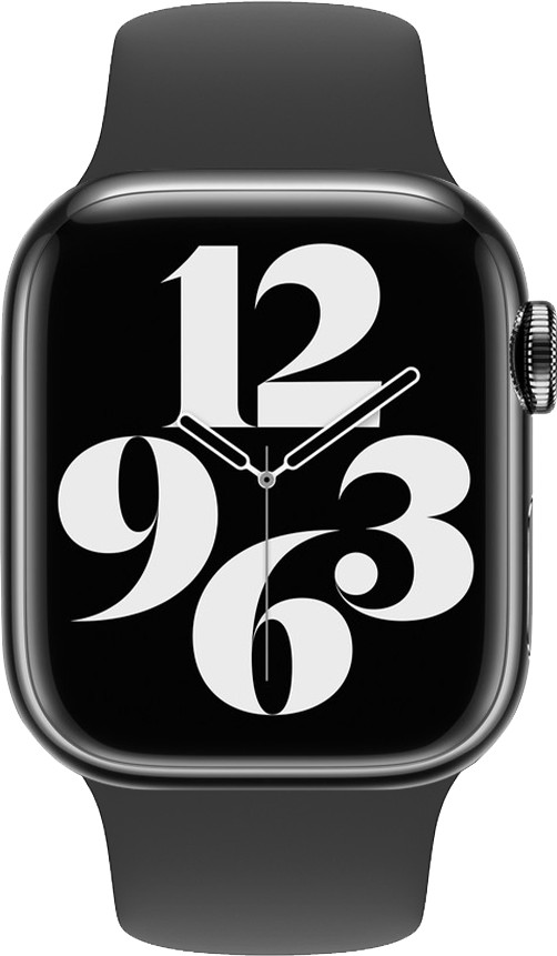 BlueBuilt Silicone Watch Strap Black for Apple Watch 44/45/46mm null