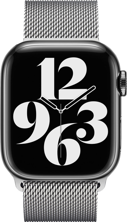 BlueBuilt Milanees Bandje Zilver voor Apple Watch 42/44/45 mm detail