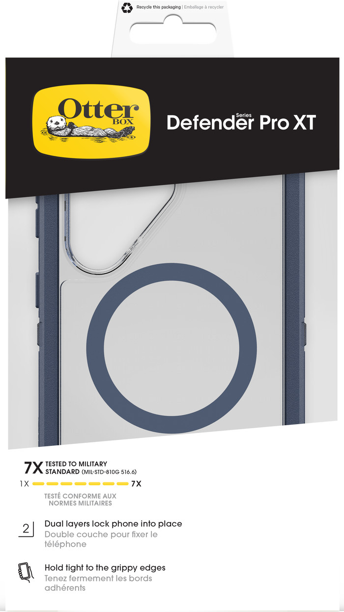 Otterbox Defender Samsung Galaxy S26 Ultra Back Cover met Magneet Transparant Blauwe Rand verpakking