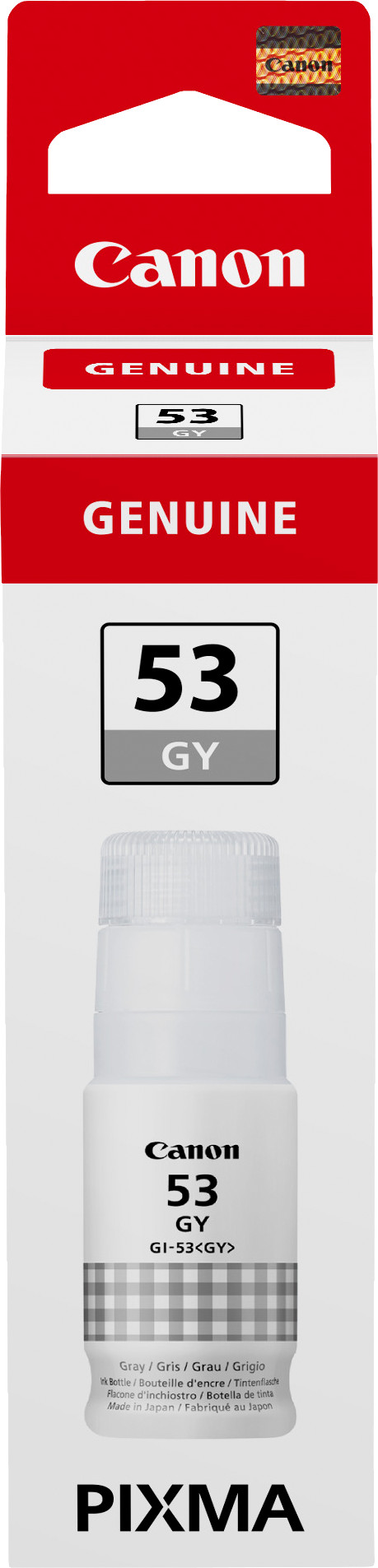 Canon GI-53 Bouteille d'Encre Gris emballage