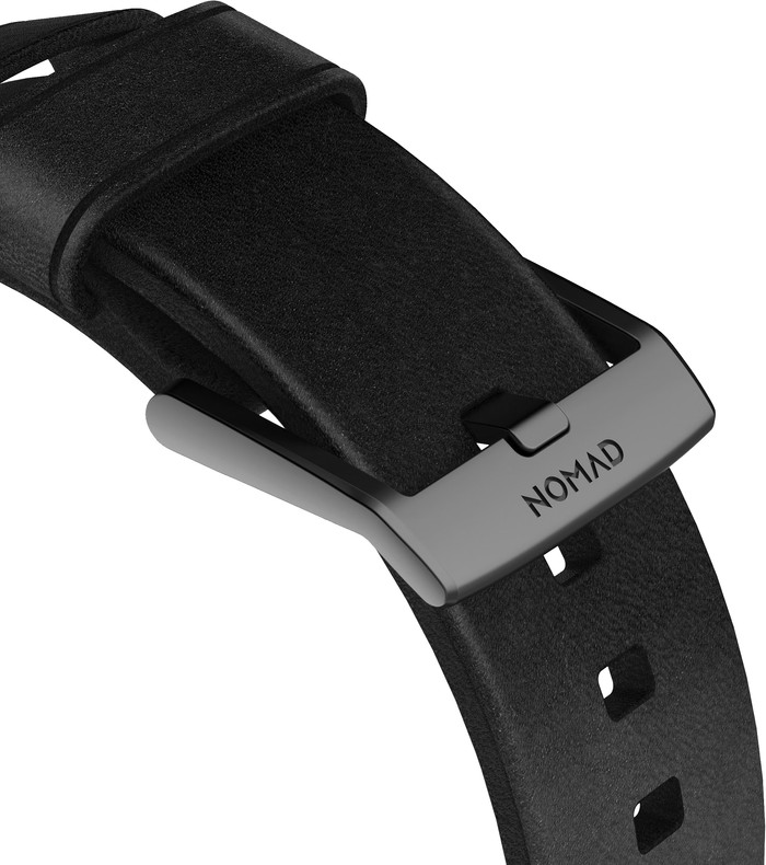 Nomad Apple Watch 44/45/46/49mm Leather Strap Black null
