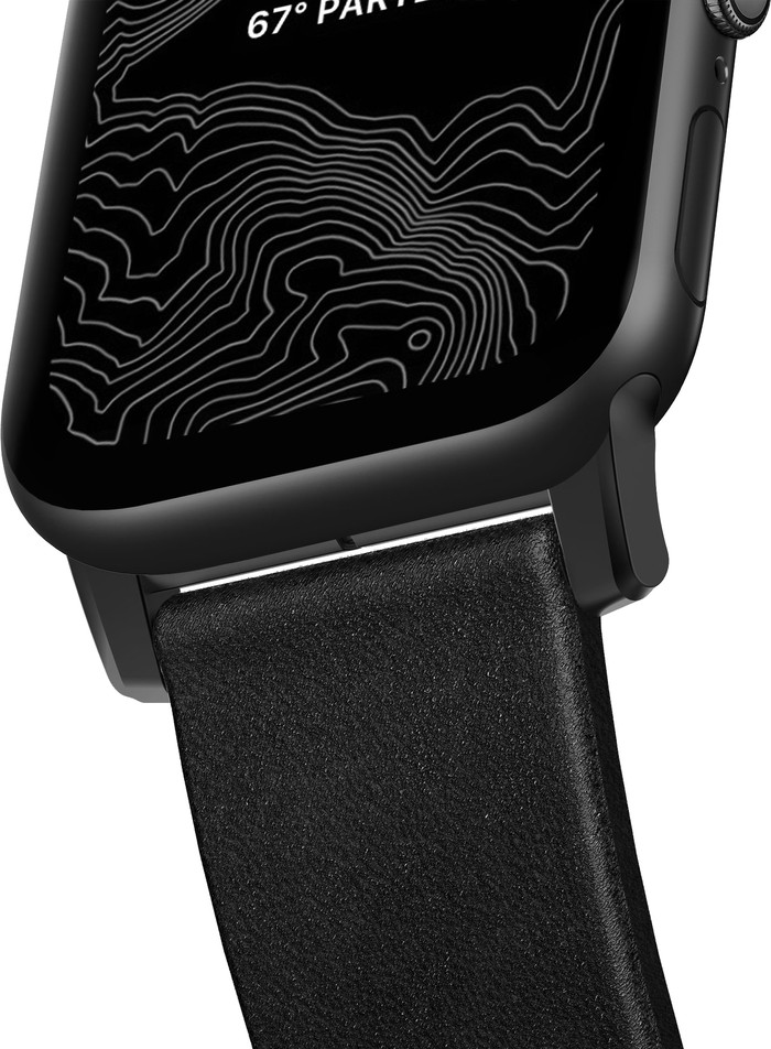 Nomad Apple Watch 44/45/46/49mm Leather Strap Black null
