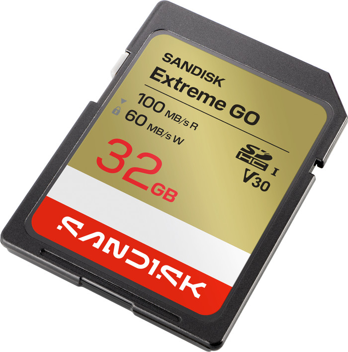 Sandisk Extreme GO SDHC 32 Go 100 Mo/s dessus