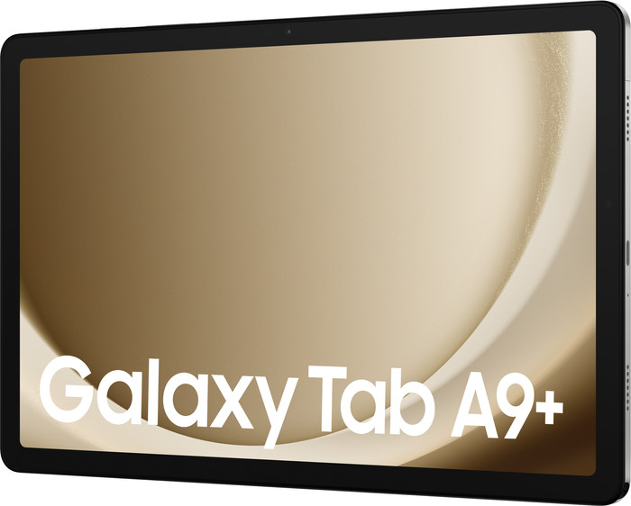 Samsung Galaxy Tab A9 Plus 11 inches 64GB WiFi Silver + BlueBuilt Book Case Black right side