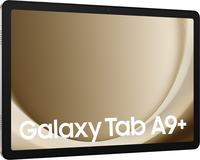 Samsung Galaxy Tab A9 Plus 11 inches 64GB WiFi Silver + BlueBuilt Book Case Black left side