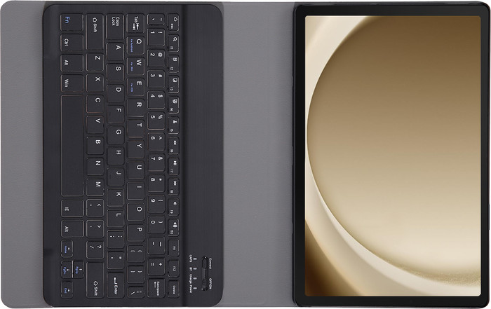 Just in Case Premium Samsung Galaxy Tab A9 Plus Étui Clavier AZERTY Noir dessus