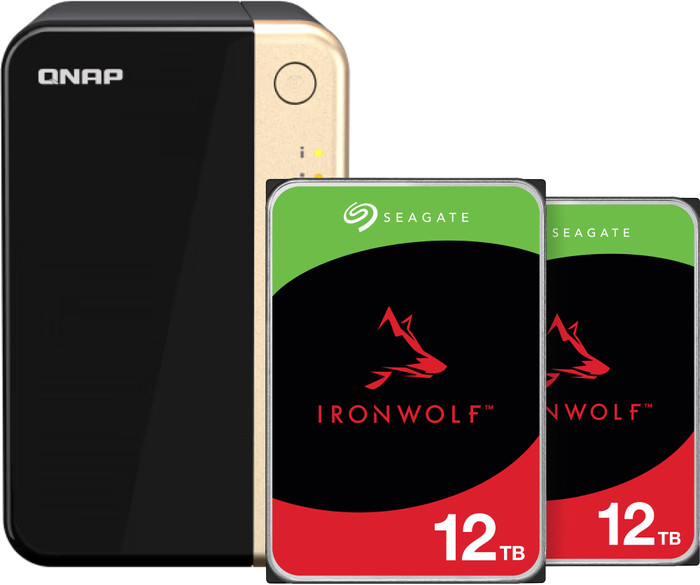 QNAP TS-264-8G + Seagate Ironwolf 12 To Lot de 2 Main Image