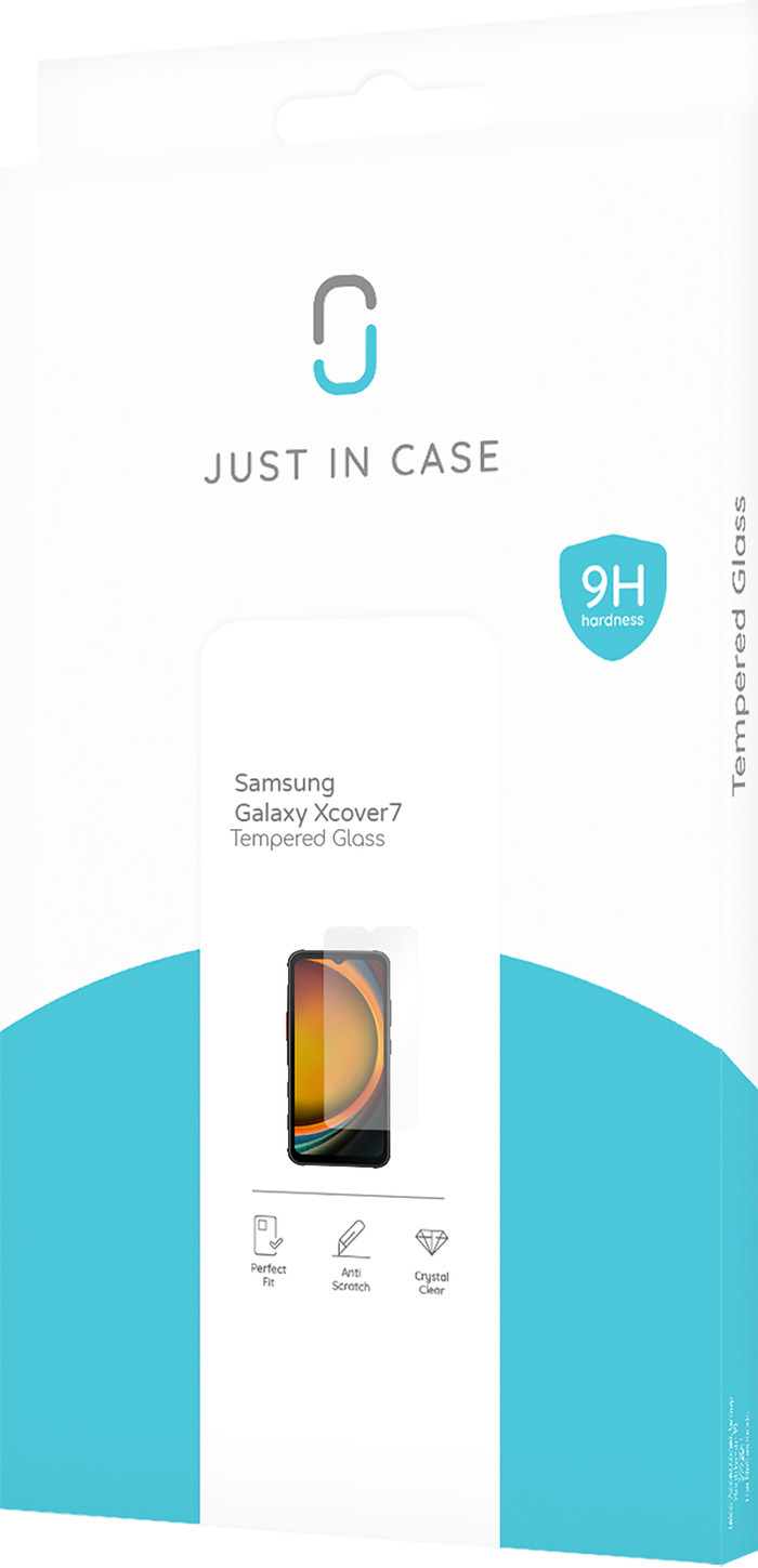Just In Case Tempered Glass Samsung Galaxy Xcover 7 / Xcover 7 Pro Screenprotector verpakking