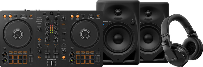 Pioneer DJ DDJ-FLX4 + Pioneer DJ HDJ-X5 Zwart + Pioneer DJ DM-50D-BT Zwart Main Image