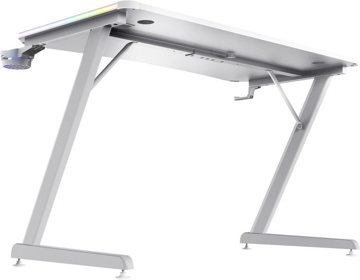 Trust GXT709 Luminus RGB Gaming Desk White back