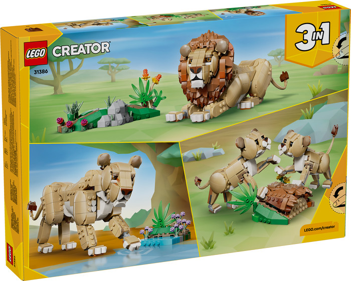 LEGO Creator 3-in-1 Wilde dieren: Majestueuze Leeuw 31386 verpakking