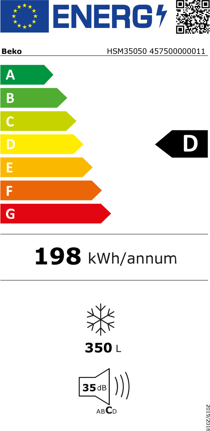 Beko HSM35050 energy label