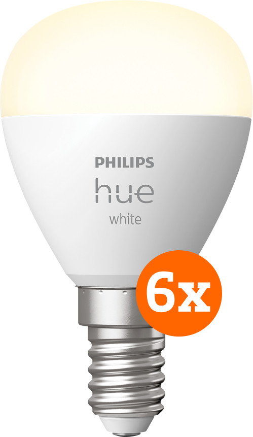 Philips Hue Spherical Light White E14 6-pack Main Image