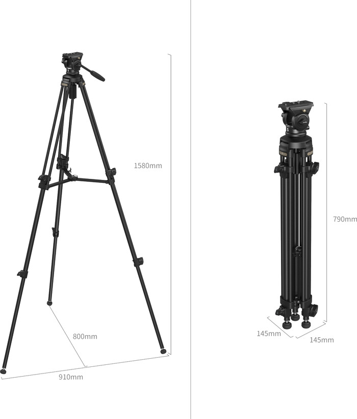 SmallRig AD-50 Video Tripod Kit product in gebruik