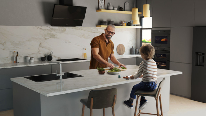 Samsung NV7B5755SAK/U1 Dual Cook Flex product in gebruik