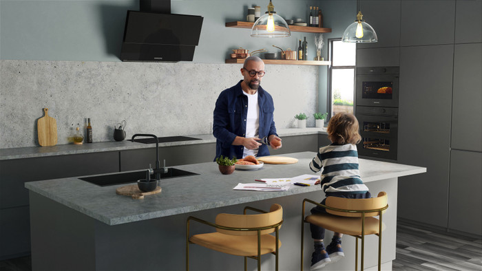 Samsung NV7B5755SAK/U1 Dual Cook Flex product in gebruik