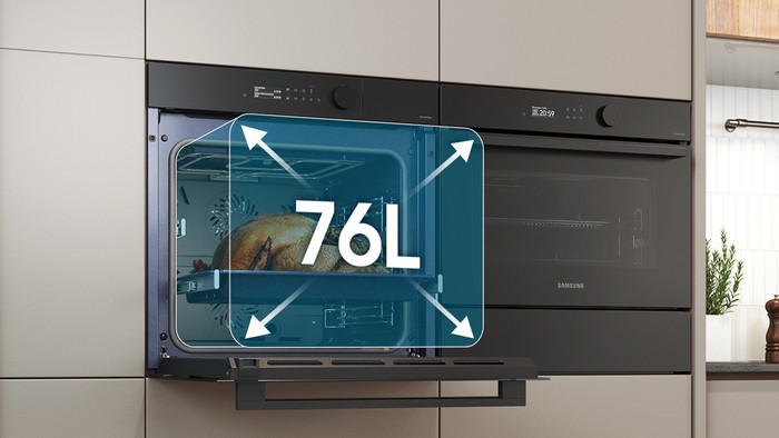 Samsung NV7B5755SAK/U1 Dual Cook Flex product in gebruik