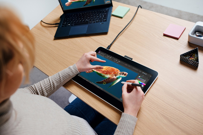 Wacom One 13 Touch product in use