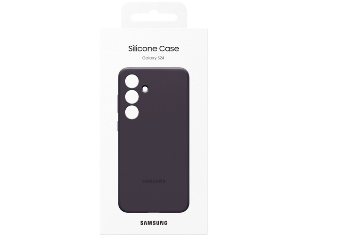 Samsung Galaxy S24 Silicone Back Cover Violet Foncé emballage