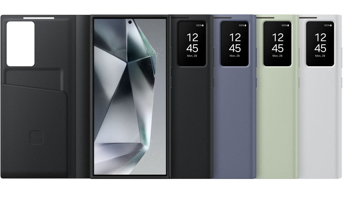 Samsung Galaxy S24 Ultra Smart View Book Case Noir avant