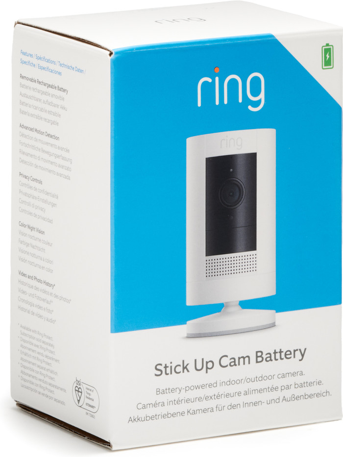 Ring Stick Up Cam Battery - Blanc - 2023 emballage