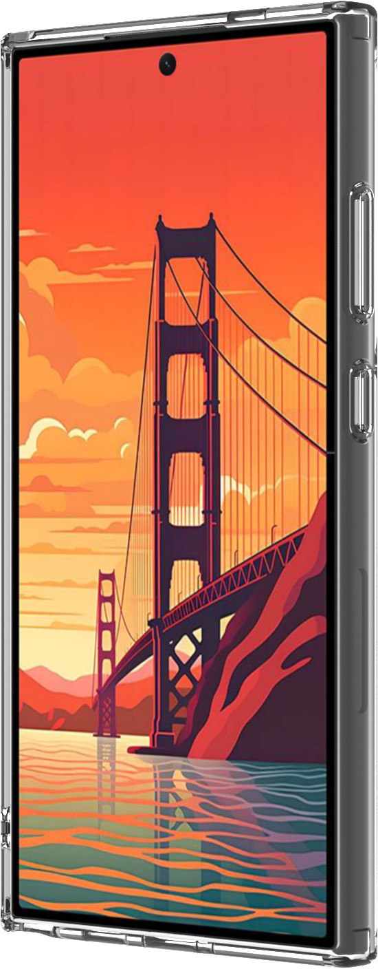 BlueBuilt Protective Back Cover Samsung Galaxy S24 Ultra Transparent côté gauche