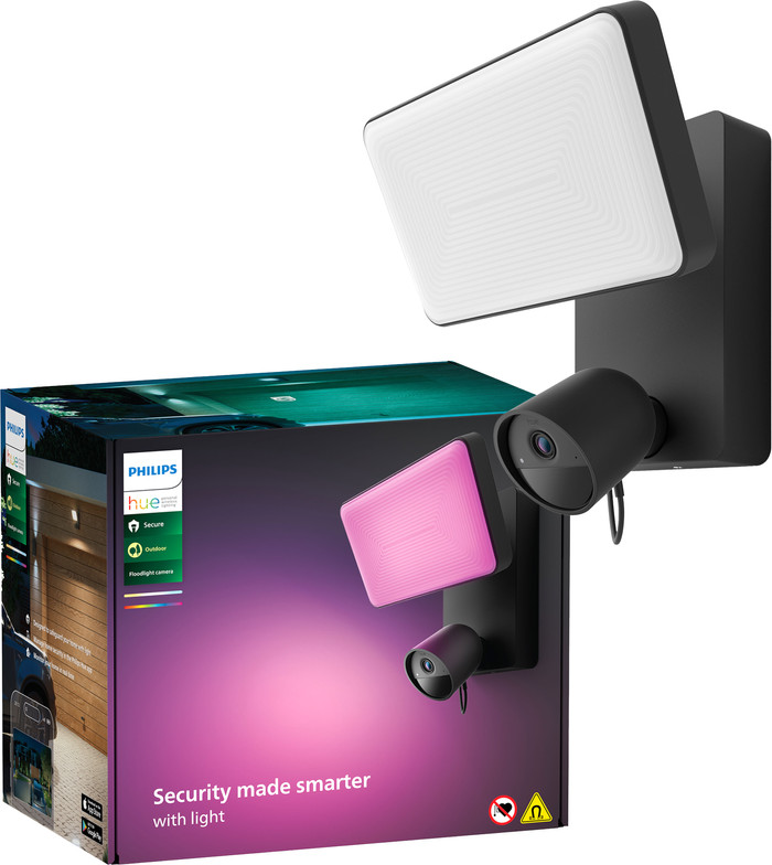 Philips Hue Secure Floodlight Camera - Black front