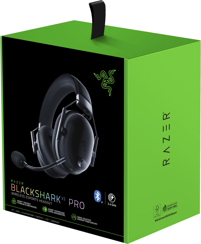 Razer BlackShark V2 Pro (2023) Casque Gamer Sans Fil - Noir emballage