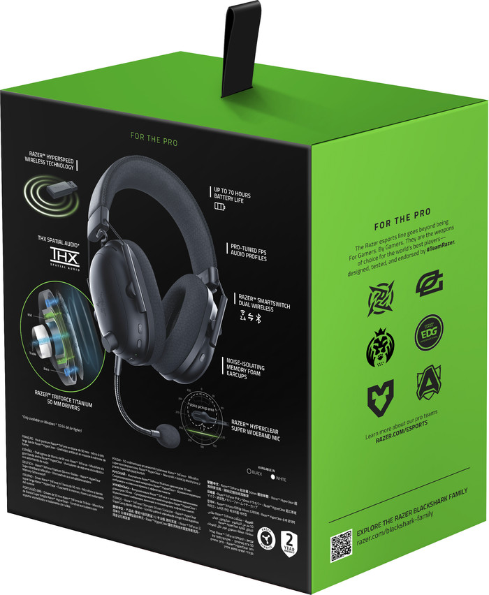 Razer BlackShark V2 Pro (2023) Casque Gamer Sans Fil - Noir emballage