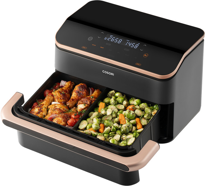 Cosori Dual Blaze Twinfry Ceramic 10L product in gebruik