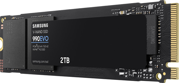 Samsung 990 EVO 2TB PCIe 5.0 M.2 SSD rechterkant