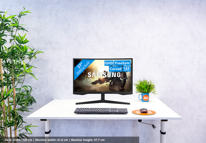 Samsung Odyssey G5 LS27CG552EUXEN + SteelSeries Apex Pro Gaming Keyboard AZERTY visual Coolblue 1