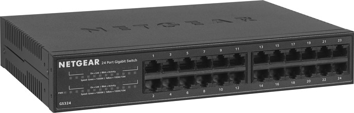 Netgear GS324 linkerkant
