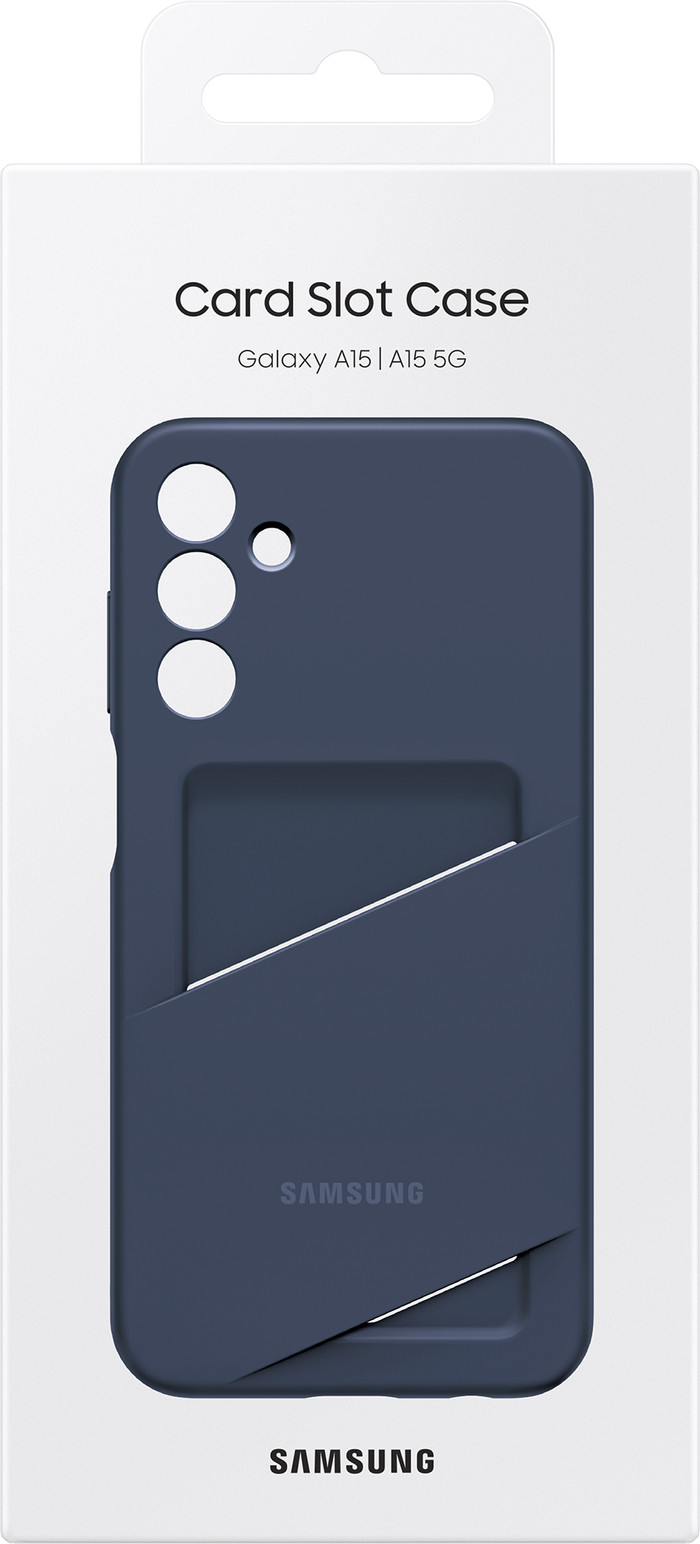 Samsung Galaxy A15 4G/5G Card Slot Back Cover Dark Blue packaging