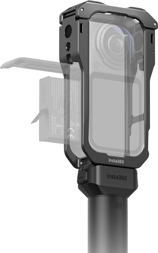 Insta360 X6 Protective Utility Frame product in gebruik