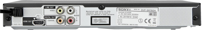 Sony DVP-SR760H achterkant