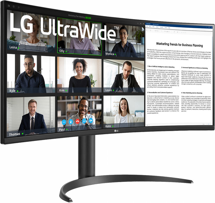 LG UltraWide 34WR55QK côté gauche
