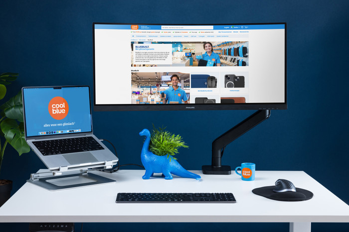 BlueBuilt Bras d'Écran PC avec Ressort Mécanique pour 1 Écran PC Ultralarge produit à l'usage