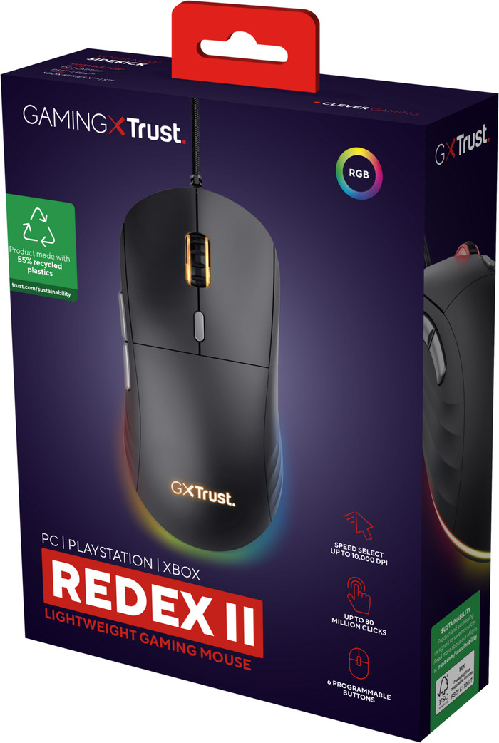 Trust GXT 925 Redex II Souris Gamer emballage