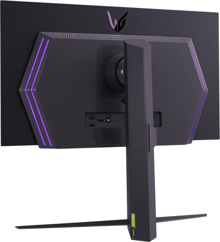 LG UltraGear OLED 27GS95QE-B achterkant